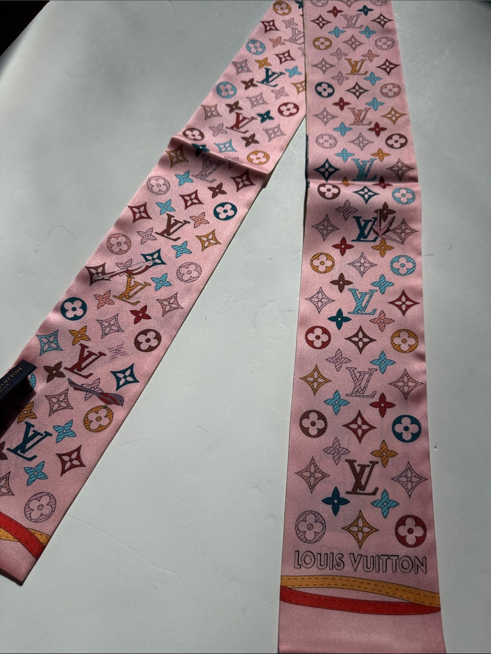 Pink and Brown Hot Air Balloon Silk Scarf Accent - Picture 10 of 12